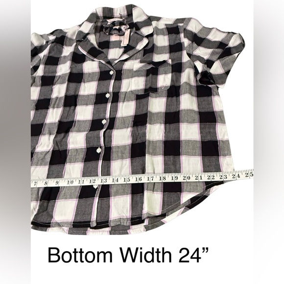 Victoria’s Secret - Cotton Modal Flannel Blend - Shirt & Bike Shorts PJ’s Set - Picture 7 of 16